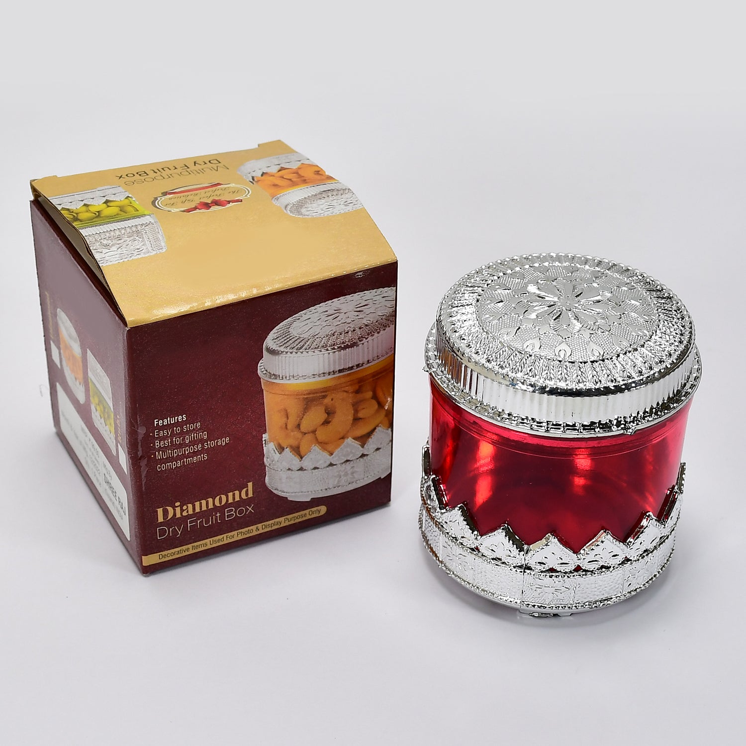 5203 Diamond Design Dryfruit Storage Container Or Storage Box 5203 Diamond Design Dryfruit Storage Container Or Storage Box
